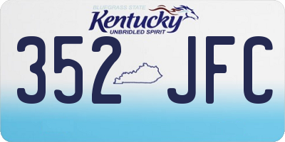KY license plate 352JFC