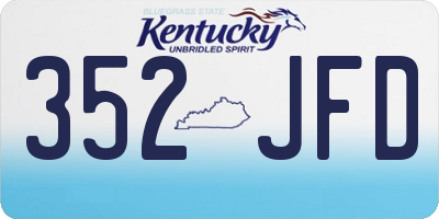 KY license plate 352JFD