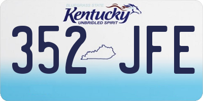 KY license plate 352JFE