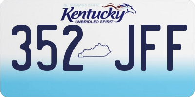 KY license plate 352JFF