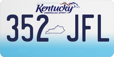 KY license plate 352JFL
