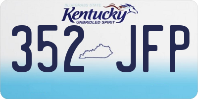 KY license plate 352JFP