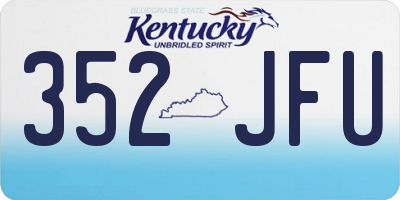 KY license plate 352JFU