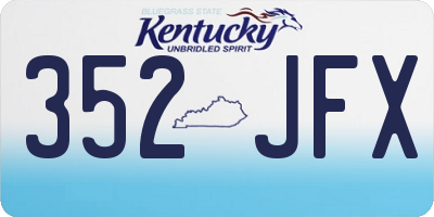 KY license plate 352JFX