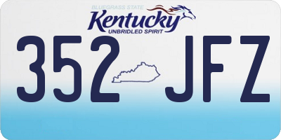 KY license plate 352JFZ