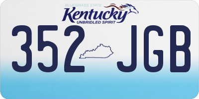 KY license plate 352JGB