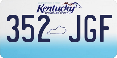KY license plate 352JGF