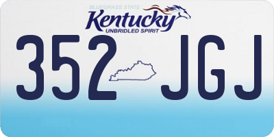 KY license plate 352JGJ