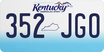 KY license plate 352JGO