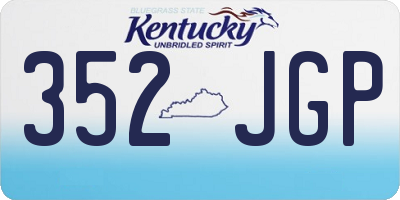 KY license plate 352JGP