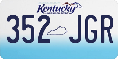 KY license plate 352JGR