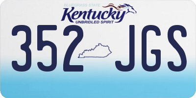KY license plate 352JGS