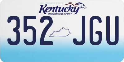 KY license plate 352JGU