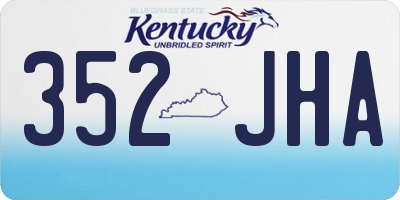 KY license plate 352JHA