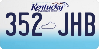 KY license plate 352JHB