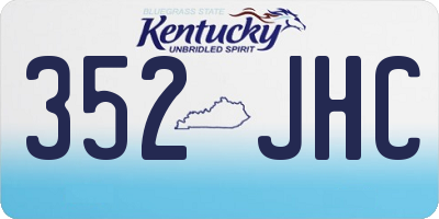 KY license plate 352JHC