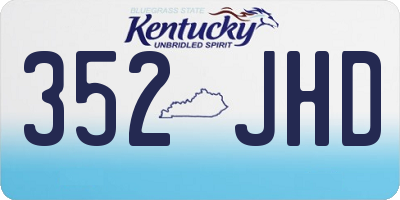 KY license plate 352JHD