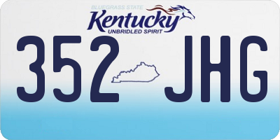 KY license plate 352JHG