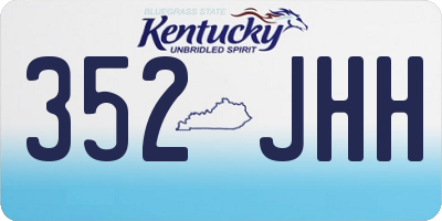 KY license plate 352JHH