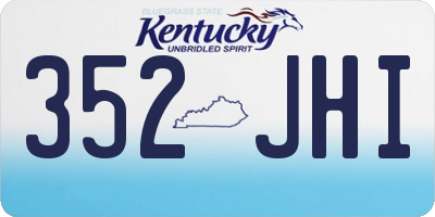 KY license plate 352JHI