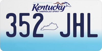 KY license plate 352JHL