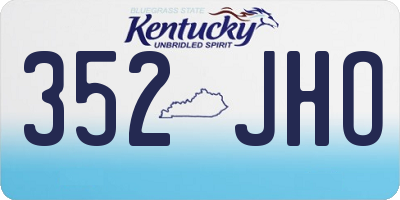 KY license plate 352JHO