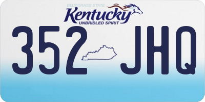 KY license plate 352JHQ