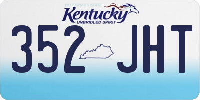 KY license plate 352JHT
