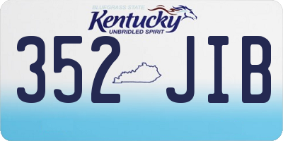 KY license plate 352JIB