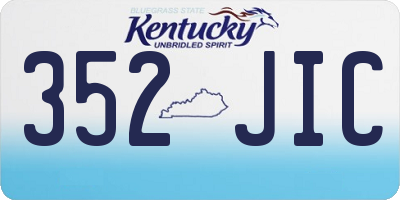 KY license plate 352JIC