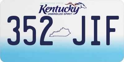 KY license plate 352JIF