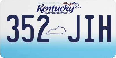 KY license plate 352JIH