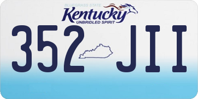 KY license plate 352JII
