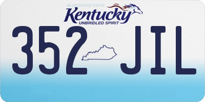 KY license plate 352JIL