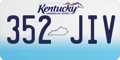 KY license plate 352JIV