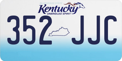 KY license plate 352JJC
