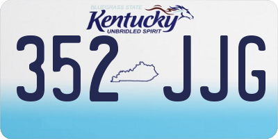 KY license plate 352JJG