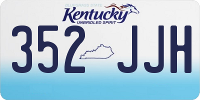 KY license plate 352JJH
