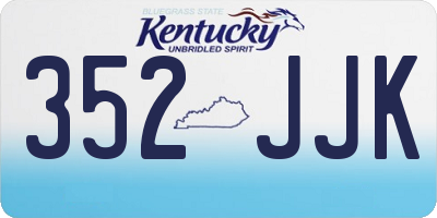 KY license plate 352JJK