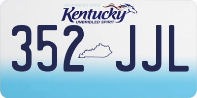KY license plate 352JJL