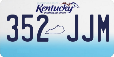 KY license plate 352JJM