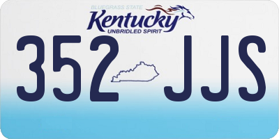 KY license plate 352JJS