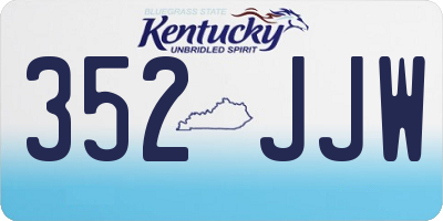 KY license plate 352JJW