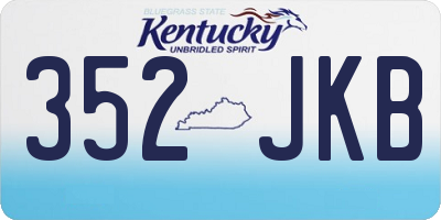 KY license plate 352JKB