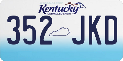 KY license plate 352JKD