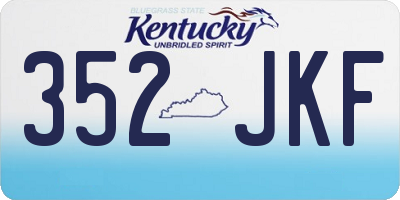 KY license plate 352JKF
