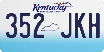 KY license plate 352JKH