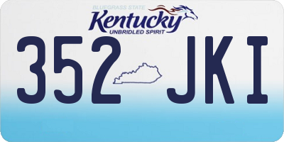 KY license plate 352JKI