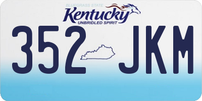 KY license plate 352JKM