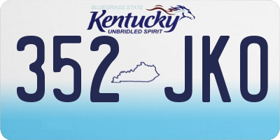 KY license plate 352JKO